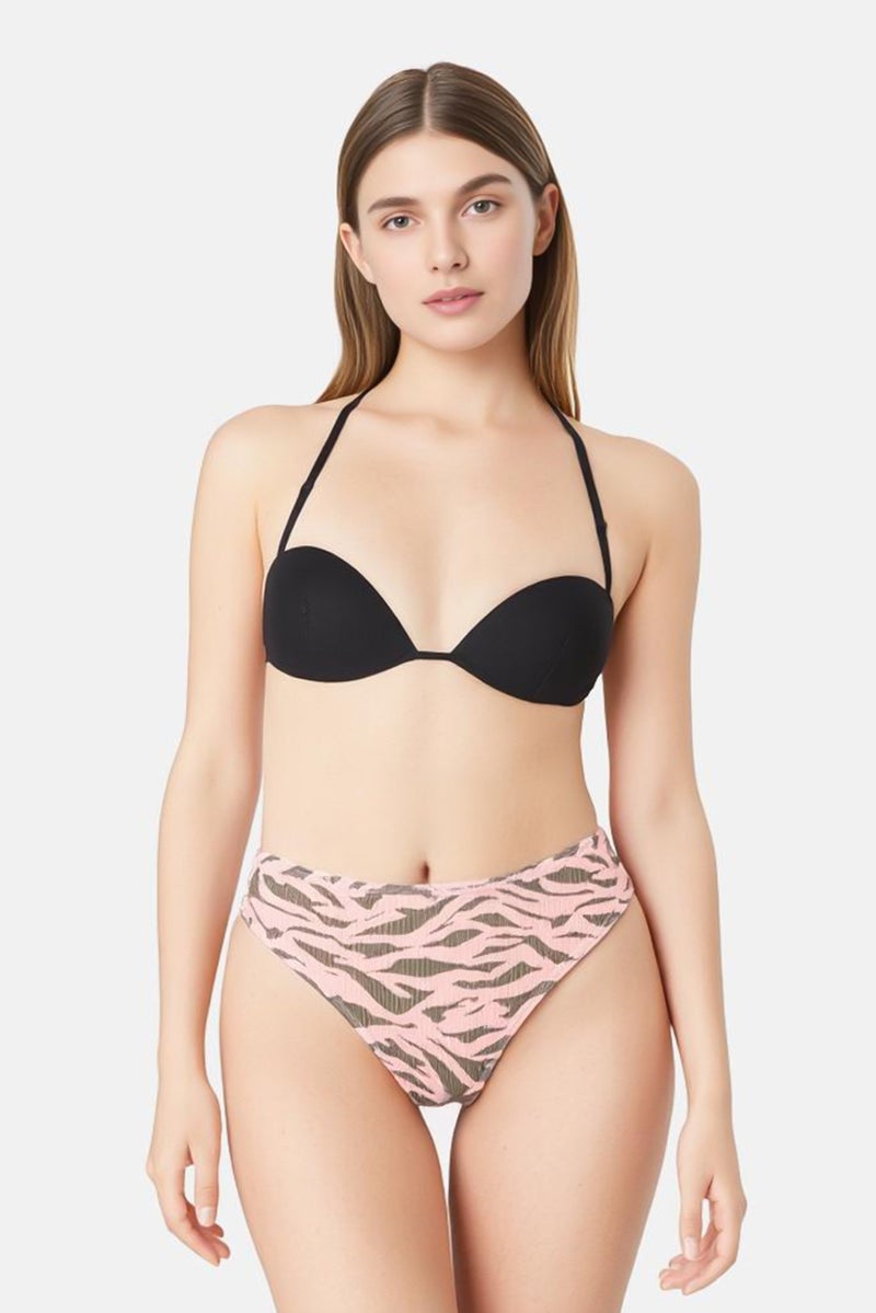 Billabong Women Allover Print Bikini Bottom, Multicolor - Image 1