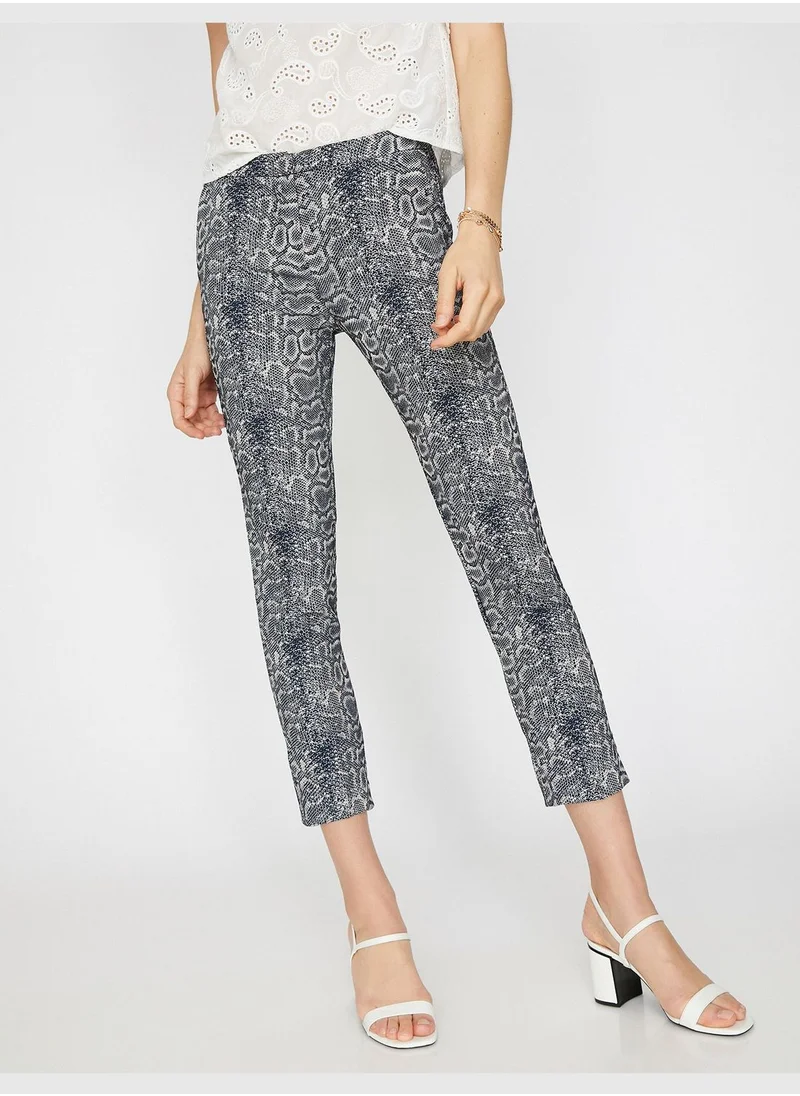 KOTON Snake Patterned Trousers