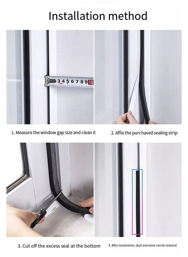 Generic - Foam Tape for Door and Window Insulation. Self-Adhesive Foam Insulation Tape.Weather Stripping for Doors and Windows.Soundproofing Door Seal 4PCS - Image 1