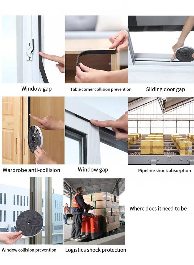 Generic - Foam Tape for Door and Window Insulation. Self-Adhesive Foam Insulation Tape.Weather Stripping for Doors and Windows.Soundproofing Door Seal 4PCS - Image 1