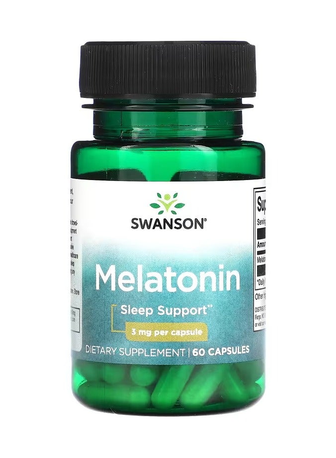 سوانسون‏, ميلاتونين ، 3 ملجم ، 60 كبسولة