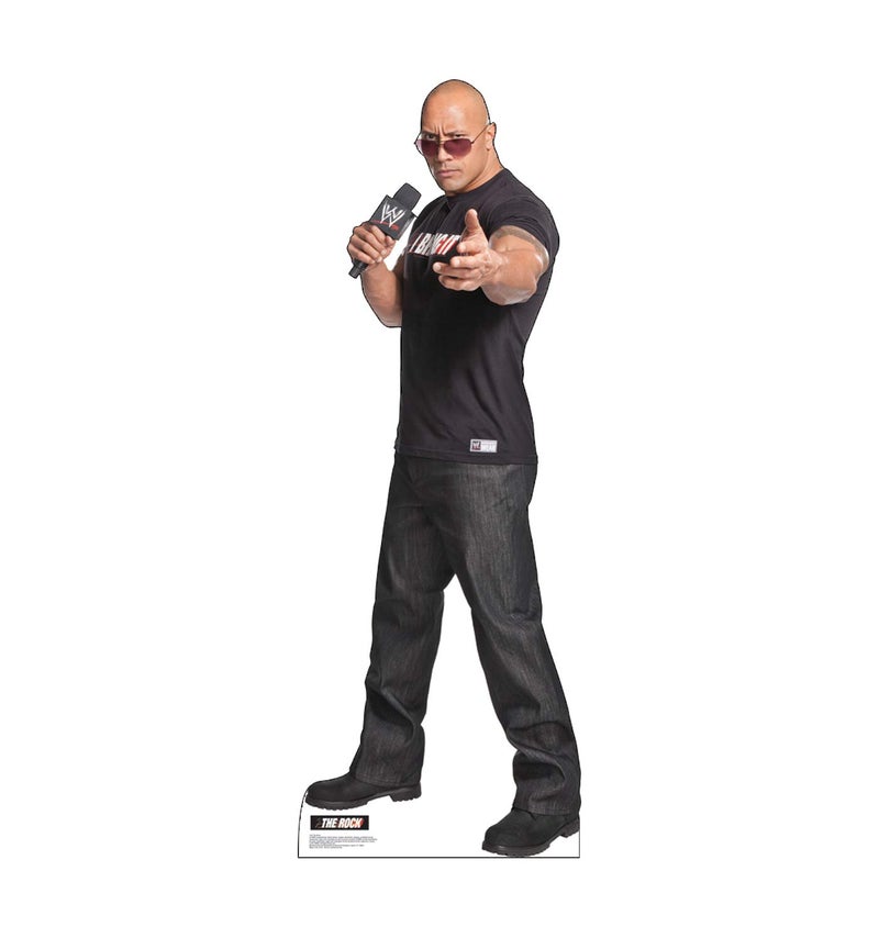 Cardboard People Cardboard People The Rock Life Size Cardboard Cutout Standup  WWE 