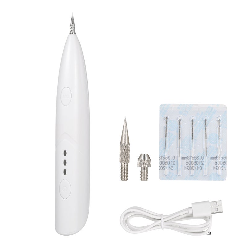 YP30 Mini Freckle Pen USB Charging Beauty Pen Moles Spots Tattoos Remover White - Image 1