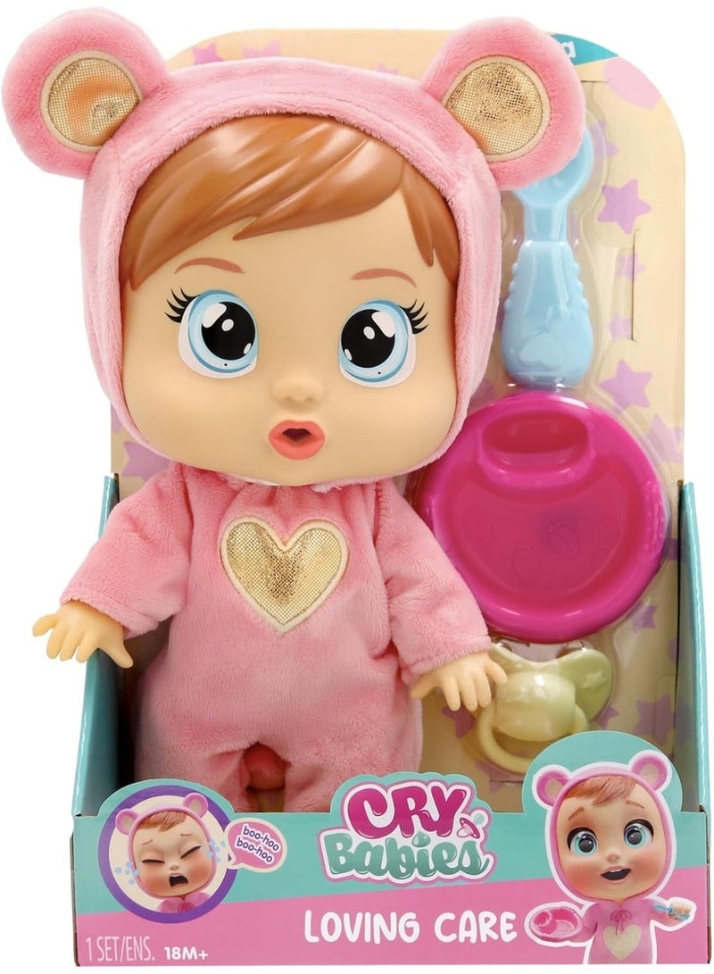 Cry Babies Loving Care Nina Baby Doll – Cries Real Tears with Soft Pyjamas, Bottle, Pacifier and Care Accessories Perfect for Kids - Image 1