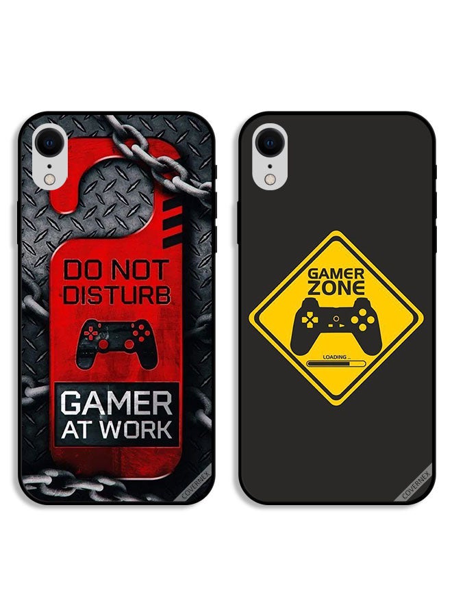Covernex Two Cases For Apple iPhone XR Protective Covers Gamer Zone and Game At Work - Image 1