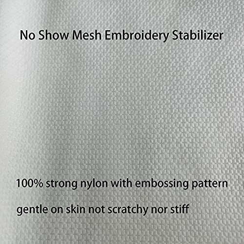 Seneme No Show Mesh Machine Embroidery Stabilizer Backing 12" x 50 Yd/roll - Seneme Light Weight 1.8 oz Poly Mesh Cut Away Stabilizer for Machine Embroidery, Hand Sewing, Hoop & Stitch - Image 2