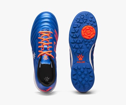 KELME Kids Indoor Soccer Shoes, Youth Futsal Turf Cleats, Boys Girls Football Baseball Softball Sneaker, Blue, Size 13 Little Kid - Image 5
