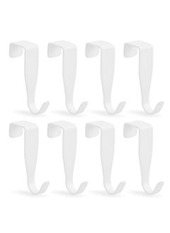 Generic 8 Pack Cabinet Door Hooks, Carbon Steel Over Door Hooks for 2cm Thick Doors for Hanging Towel, Bag, and Clothes  - Image 1