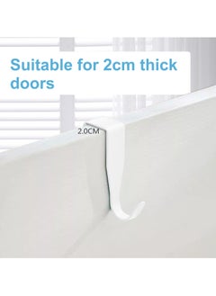 Generic 8 Pack Cabinet Door Hooks, Carbon Steel Over Door Hooks for 2cm Thick Doors for Hanging Towel, Bag, and Clothes  - Image 2