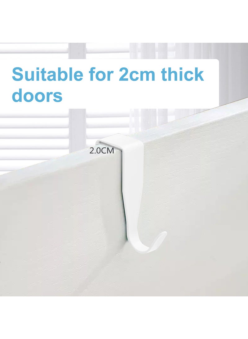 Generic 8 Pack Cabinet Door Hooks, Carbon Steel Over Door Hooks for 2cm Thick Doors for Hanging Towel, Bag, and Clothes  - Image 2