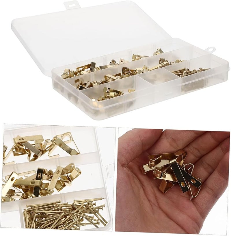 50 مجموعة من خطاطيف الصور الثقيلة طقم تعليق سهل التركيب على الحائط خطاطيف حائط متينة - Image 4