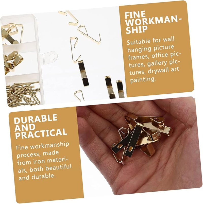 50 مجموعة من خطاطيف الصور الثقيلة طقم تعليق سهل التركيب على الحائط خطاطيف حائط متينة - Image 5