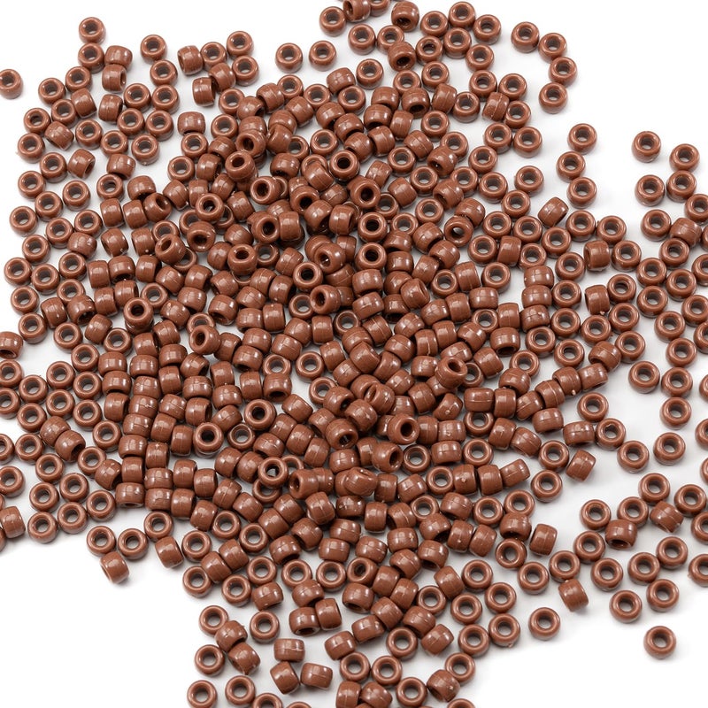 خرز بوني بني محمر من Gxueshan 1000 قطعة خرز صداقة 6x9 مم بالجملة لصنع الأساور والقلائد والمجوهرات والأقراط وتضفير الشعر خرز كاندي