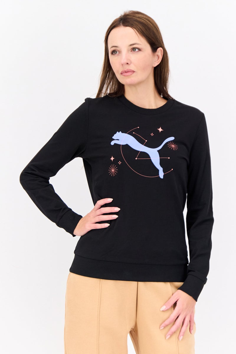 PUMA Women Sportswear Fit Long Sleeve Outdoor Sweatshirt, Black  - Image 1