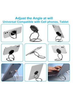 Generic Cell Phone Ring Holder Finger Kickstand,  360° Rotation Cellphone Back Grip, Foldable Metal Ultra-Thin Phone Stand for iPhone iPad Smartphones  - Image 3
