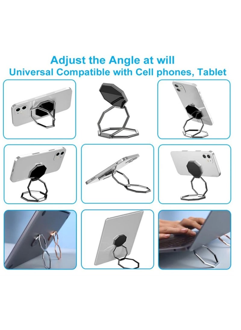 Generic Cell Phone Ring Holder Finger Kickstand,  360° Rotation Cellphone Back Grip, Foldable Metal Ultra-Thin Phone Stand for iPhone iPad Smartphones  - Image 3