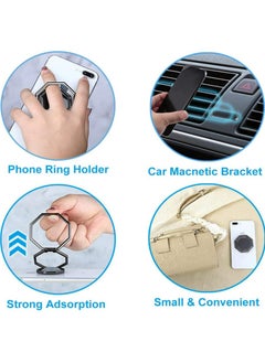Generic Cell Phone Ring Holder Finger Kickstand,  360° Rotation Cellphone Back Grip, Foldable Metal Ultra-Thin Phone Stand for iPhone iPad Smartphones  - Image 4
