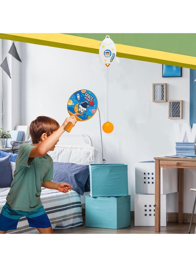 CMGTYYD. تدريب تنس الطاولة لعب رواد الفضاء الأطفال تنس الطاولة، آلة طاولة الطاولة آلة طاولة الطاولة | حزمة طاولة الطاولة المحمولة، آلة طاولة الطاولة الآلية آلة الطاولة لتدريب التنسيق بين العينين واليد - Image 2