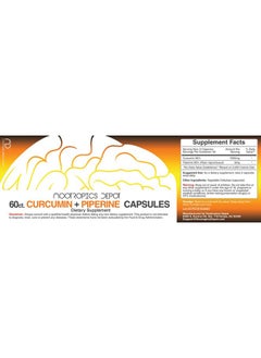 Nootropics Depot Curcumin + Piperine Capsules ; 1000Mg Curcumin + 6Mg Piperine ; 60 Count  - Image 3
