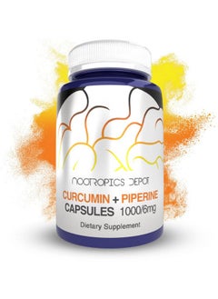 Nootropics Depot Curcumin + Piperine Capsules ; 1000Mg Curcumin + 6Mg Piperine ; 60 Count  - Image 2