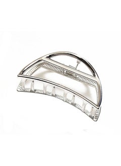 Fodattm Vintage Metal Hair Claw Hair Jaw Clips Hair Clamp Accessories For Women (Semicircle Silver)  - Image 1