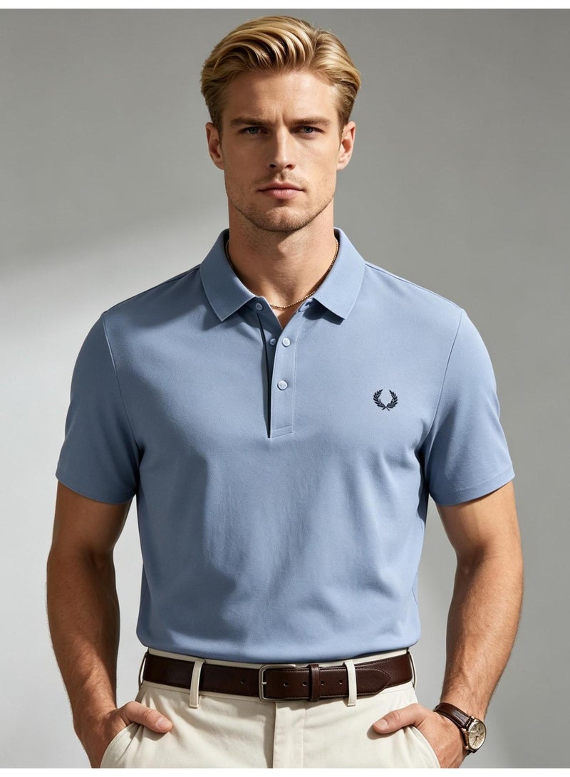 FRED PERRY ice silk Polo shirt for men and women in summer, light and breathable lapels, short sleeves, business and leisure, quick-drying semi-sleeve tops. - Image 1