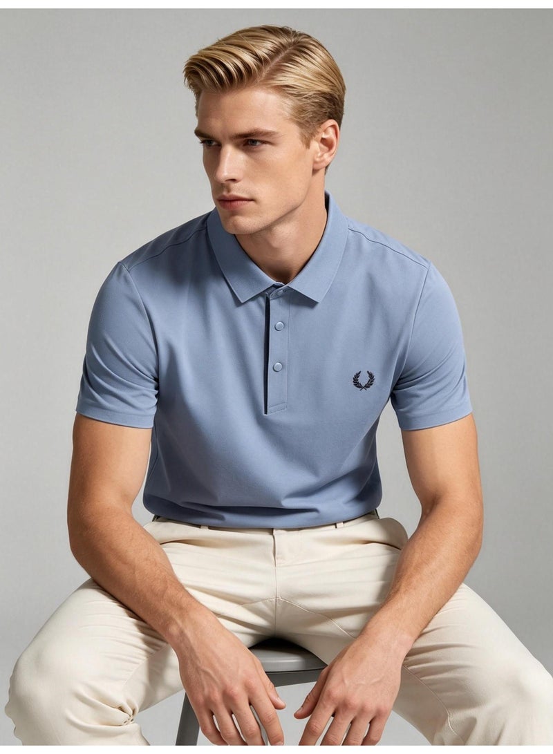 FRED PERRY ice silk Polo shirt for men and women in summer, light and breathable lapels, short sleeves, business and leisure, quick-drying semi-sleeve tops. - Image 2