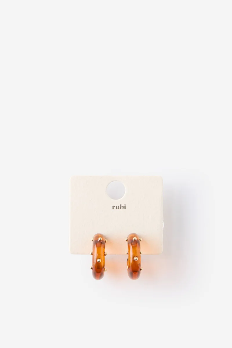 روبي Mid Charm Earring