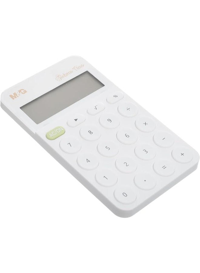 ام اند جي آلة حاسبة محمولة، تصميم مسطح، 12 رقمًا، طاقة مزدوجة، صغيرة الحجم، ألوان متنوعة - Image 2