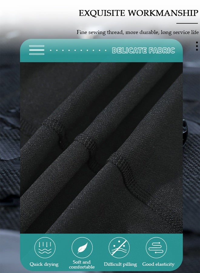 DUNISO Men's Swimming Trunks with Compression Liner, Double Layer Quick Dry Beach Shorts with Adjustable Belt Loose Breath Swim Shorts with Zipper Pockets Suits for Beach and Swimming - Image 4