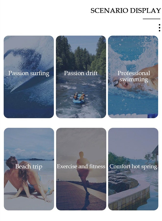 DUNISO Men's Swimming Trunks with Compression Liner, Double Layer Quick Dry Beach Shorts with Adjustable Belt Loose Breath Swim Shorts with Zipper Pockets Suits for Beach and Swimming - Image 3