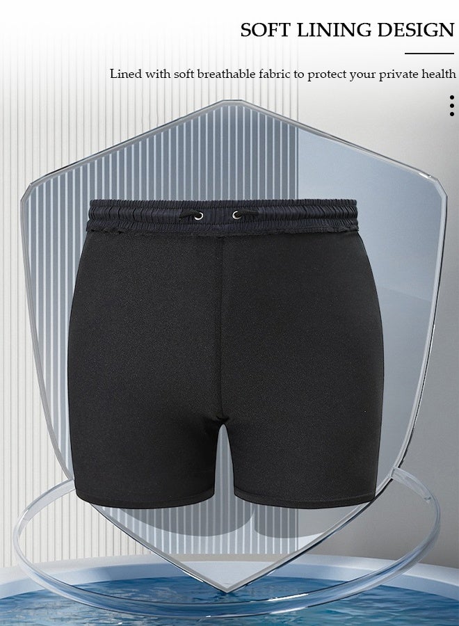 DUNISO Men's Swimming Trunks with Compression Liner, Double Layer Quick Dry Beach Shorts with Adjustable Belt Loose Breath Swim Shorts with Zipper Pockets Suits for Beach and Swimming - Image 5