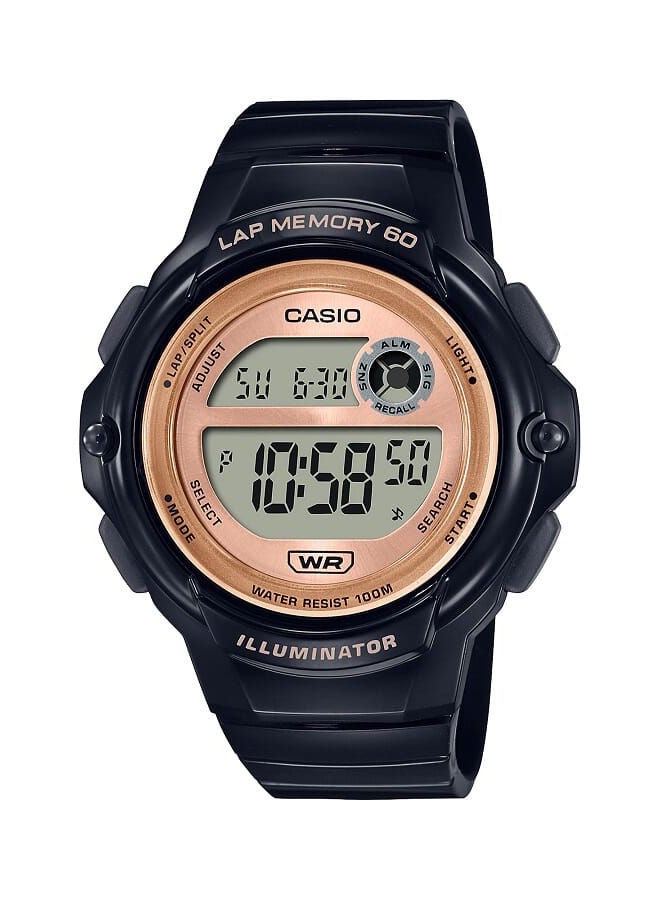 CASIO Women Watch Digital Gold Dial Resin Band LWS-1200H-1AVDF. - Image 1