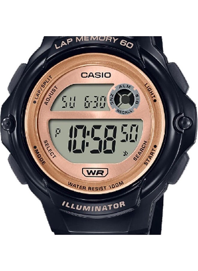 CASIO Women Watch Digital Gold Dial Resin Band LWS-1200H-1AVDF. - Image 3