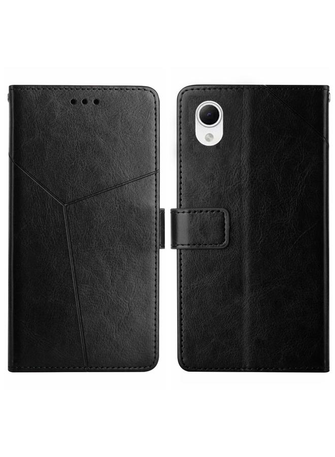 اس-توب جراب لهاتف Samsung Galaxy A23e/A23s HT01 جراب هاتف جلدي قلاب بنمط على شكل حرف Y - Image 1