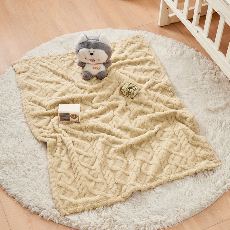 Yurhap Sherpa Fleece Baby Blanket, Ultra Soft Fluffy Premium Baby Blankets for Boys Girls, Cozy Infant Toddler Newborn Receiving Blankets for Crib Stroller 30â€Ã—40â€ (Khaki) - Image 4