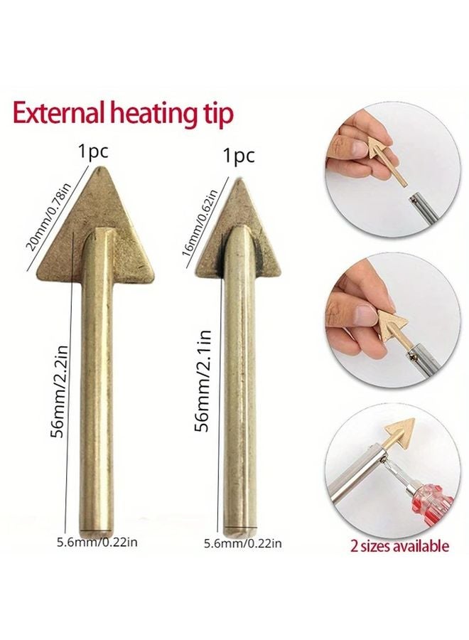 20mm Copper Head Plastic Repair Triangle For Welding Patching Leather Shoes Kayaks Car Bumper - Image 3