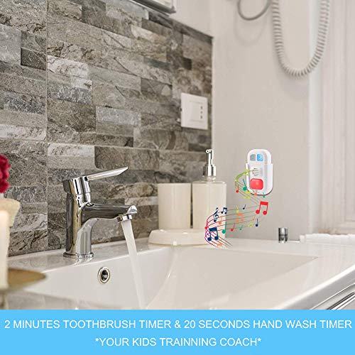 LUXSWAY Kids Musical Timer for Teethbrushing with 3 Level Volume, 20 Seconds Handwash Timer and 2 Minutes Teeth Brush Musical for Kids Training, Battery Powered Indicator LED Light - Image 5