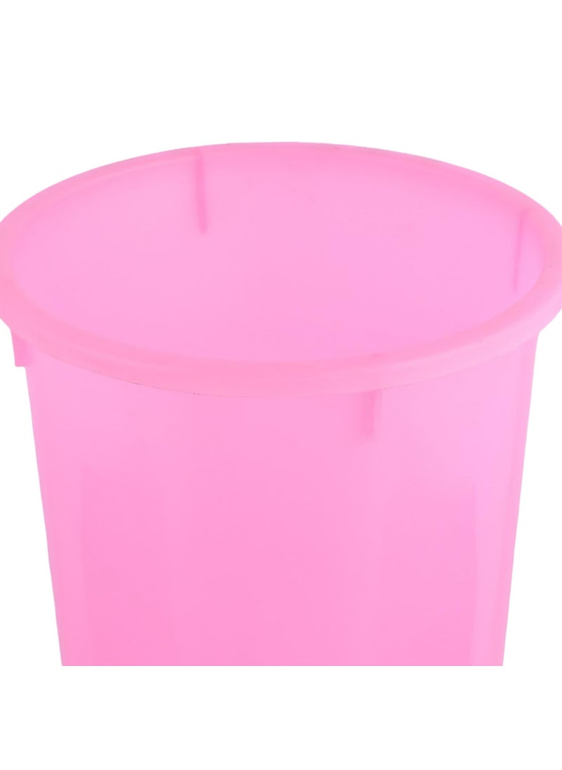 Urbane Home Urbane Home Dustbin Open Dustbin Plastic Garbage Dustbin Dustbin for Kitchen Dustbin for Bathroom Office Dustbin Plain Sada Dustbin 5 LTR Pack of 2 Pink  - Image 4