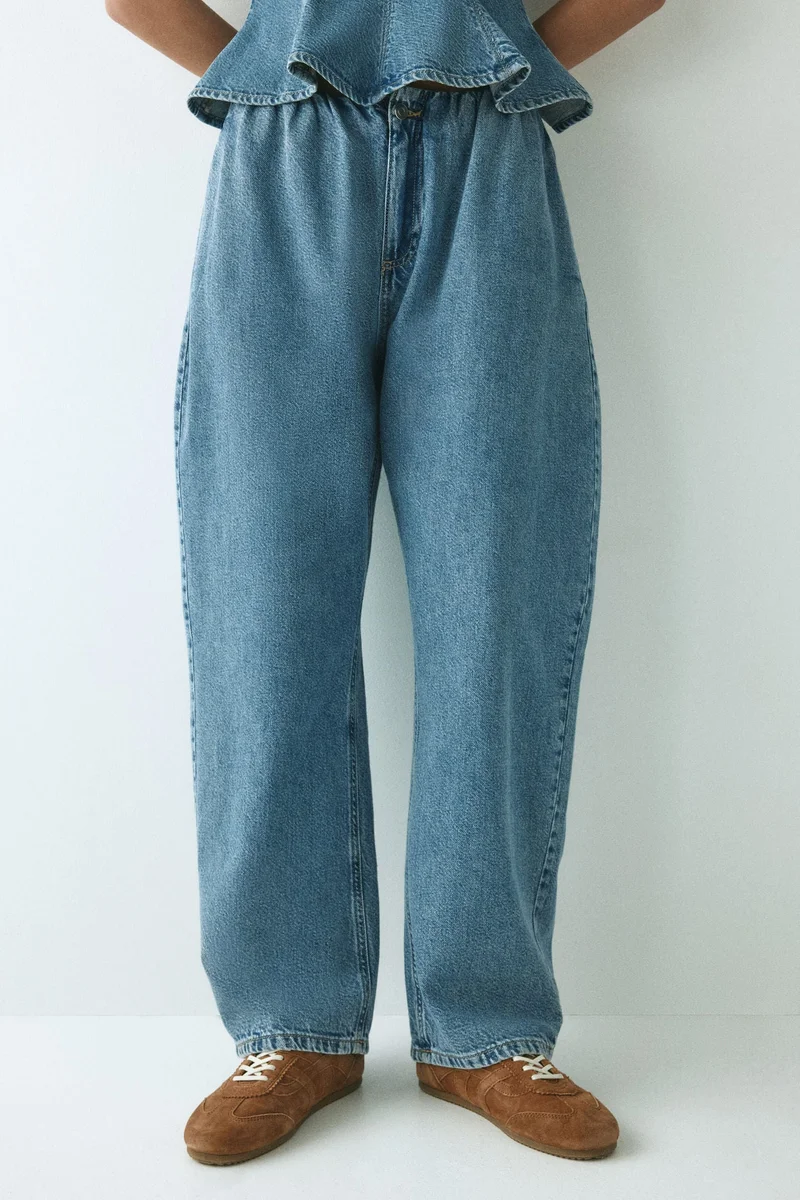 H&M Barrel denim trousers