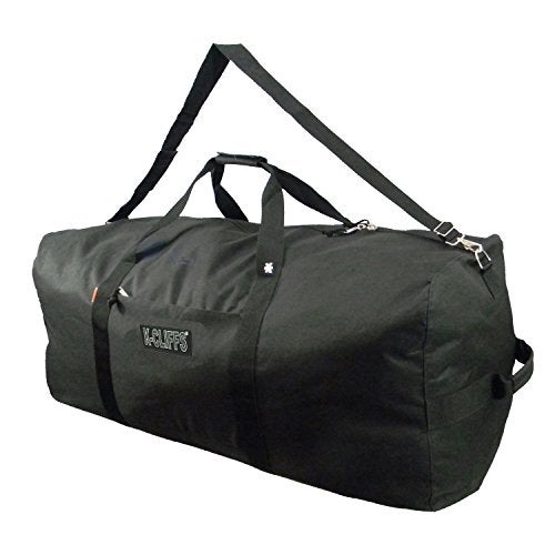 K-Cliffs Heavy Duty Cargo Duffel Large Sport Gear Drum Set Equipment Hardware Travel Bag Rooftop Rack Bag (30" x 15" x 15", Black) - Image 2