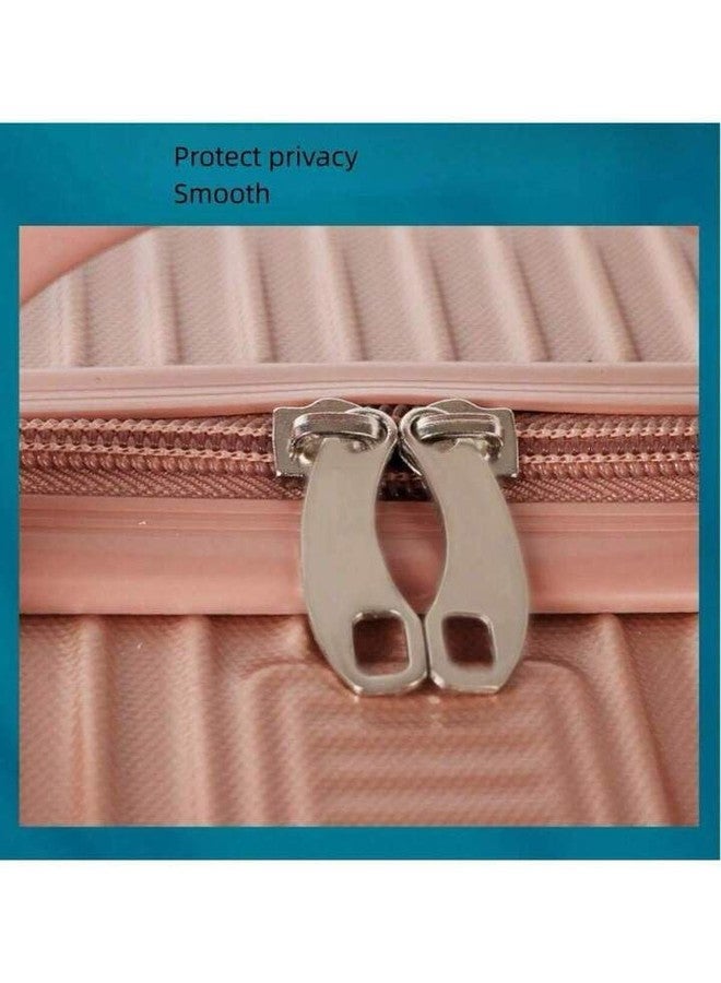 DREWIT STAR حقيبة سفر محمولة للمكياج من درويت ستار، حقيبة صغيرة لحمل المكياج مصنوعة من مادة ABS مع شريط مطاطي، حقيبة مستحضرات تجميل صغيرة صلبة للسفر والتخييم للنساء والفتيات (أبيض ووردي) - Image 4