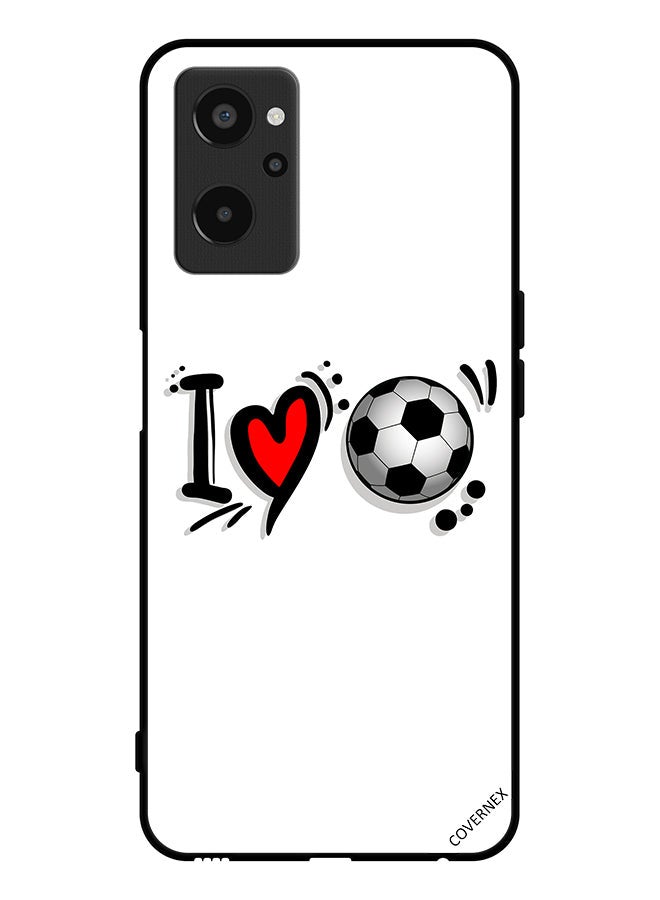 Covernex Protective Case Cover For Realme 9i I Love Football - Image 1