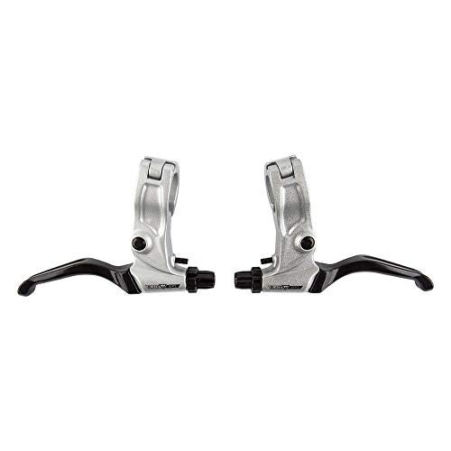Black Ops BMX Bent Brake Levers, Pair, Silver/Black - Image 1