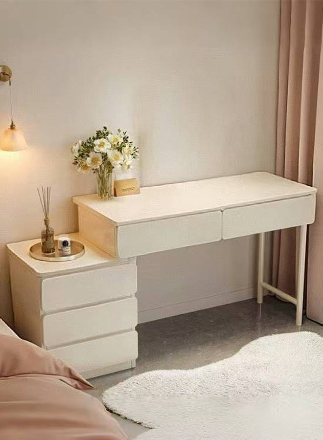 JCB CHIC Dressing Table Vanity Table with Retractable Side Cabinets，Makeup Vanity Table with Drawers，Multifunction Modern Design Dressing Table Study Table Large Storage Workstation With Side Cabinet for Bedroom Dressing Room （100×40×60CM） - Image 1