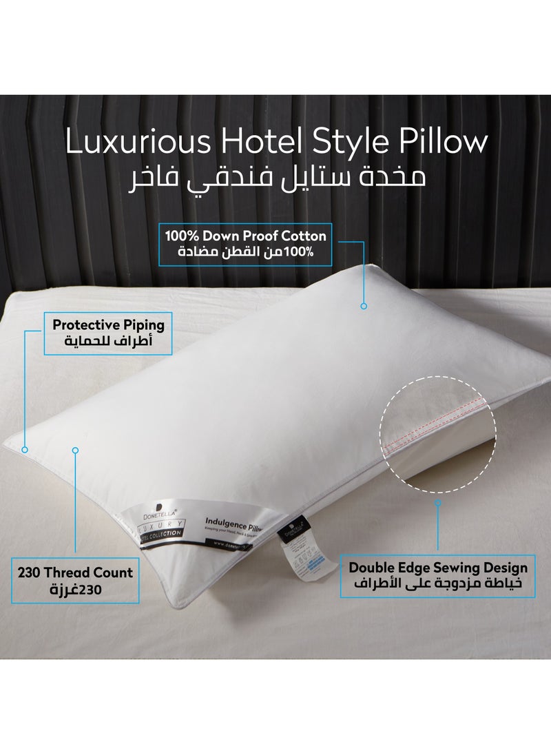 Cotton Pillow 1-Piece 1600 Gm Sleeping Bed Pillow King Size 50X75 Cm Hotel Style Double Edge Stitched Premium Gel Fibre, Medium Loft, White - pzsku/Z1F534A878C918F69A109Z/45/_/1719997216/e517db9f-6392-4fda-8411-c102cbdf5ef9