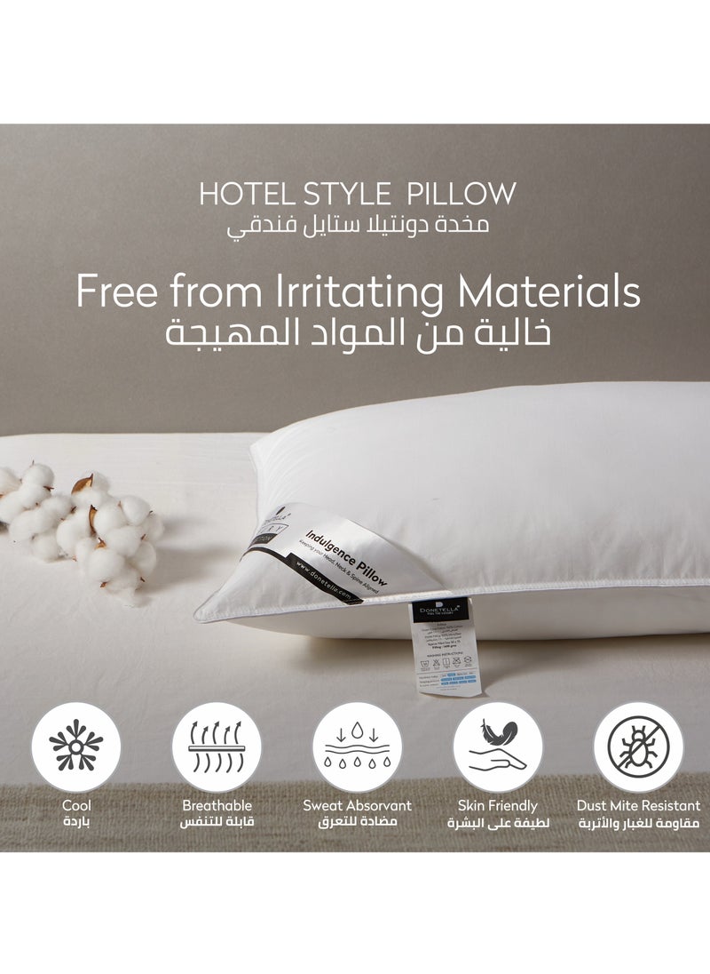 Cotton Pillow 1-Piece 1600 Gm Sleeping Bed Pillow King Size 50X75 Cm Hotel Style Double Edge Stitched Premium Gel Fibre, Medium Loft, White - pzsku/Z1F534A878C918F69A109Z/45/_/1719997397/e9374989-e628-491f-8593-82cd85a3de16