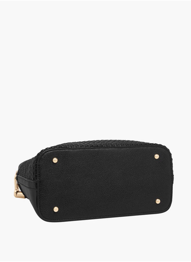 Flora Bella By Shoexpress - Textured Crossbody Bag with Zip Closure and Adjustable Strap - Image 1