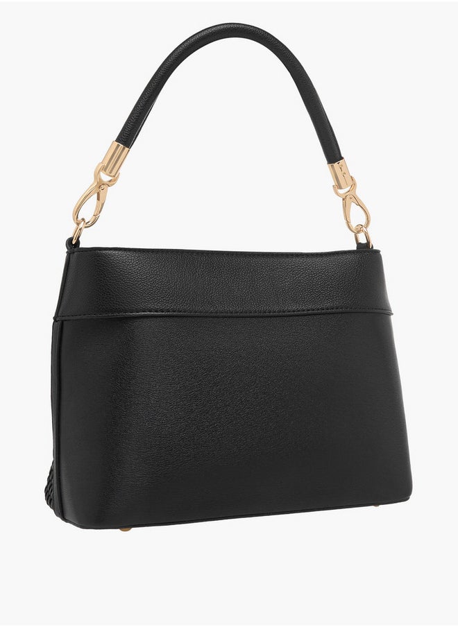 Flora Bella By Shoexpress Textured Crossbody Bag with Zip Closure and Adjustable Strap  - Image 3