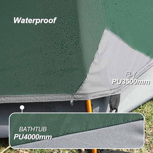 camppal 1 Person Tent for Camping Hiking Mountain Hunting Backpacking Tents 4 Season Resistance to Windproof Rainproof and Waterproof - Image 3